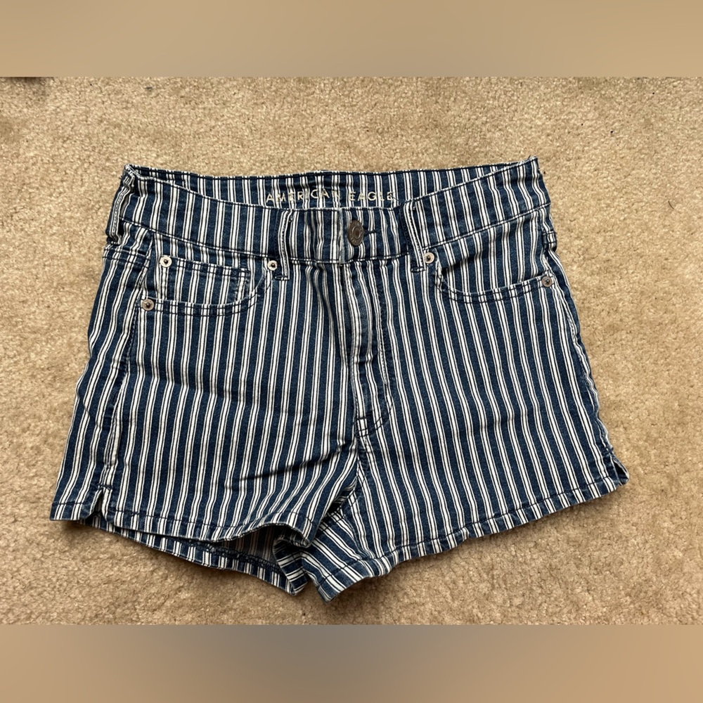 American Eagle Next Level Stretch Hi Rise Shortie Jean Shorts Size 10